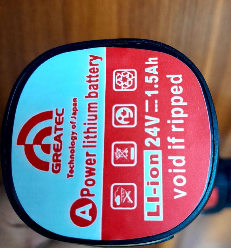 دریل شارژی 24ولت براشلس  گریتک مدل کد24 لیتیوم - Image 5