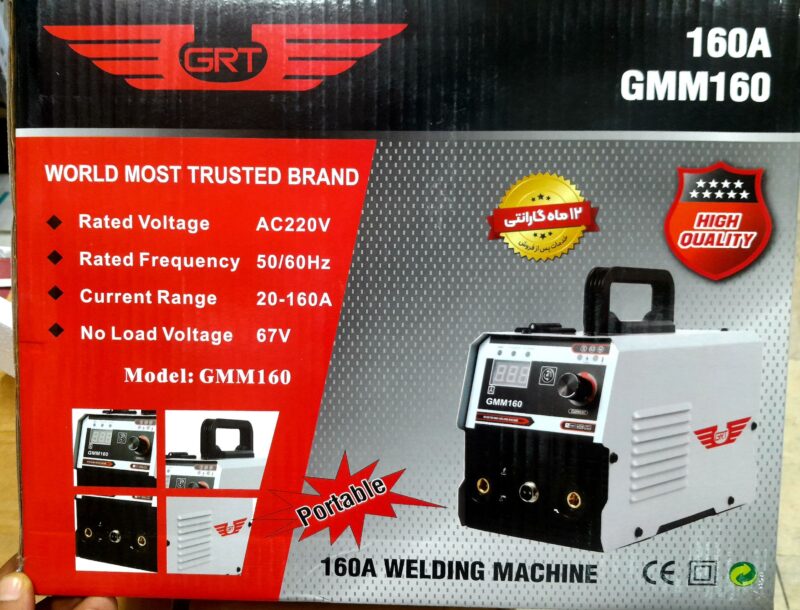 اینورتر دوکارهco2 تو پودری جی ار تی 160امپر مدل GMM160گارانتی12ماه - Image 1