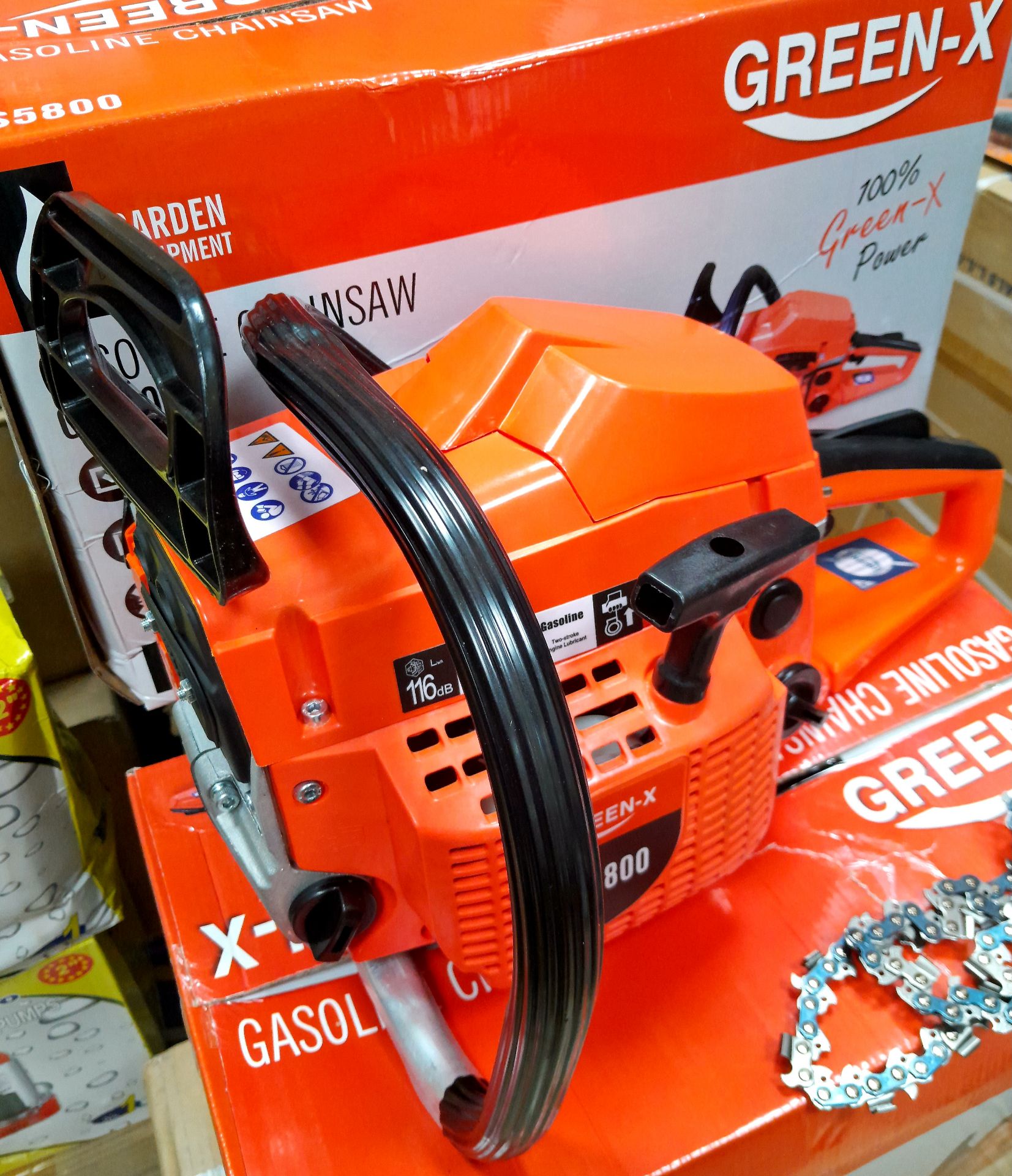 اره موتوربنزینی گرین ایکس مدل 5800(موتو54CC-تیغه55سانت)
